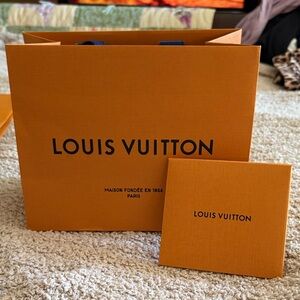 Louis Vuitton Orange Gift Bag and Box Set
